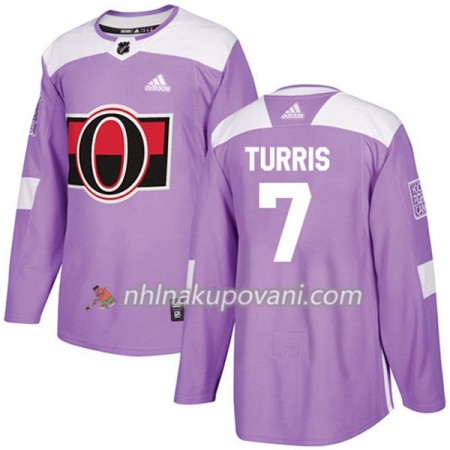 Ottawa Senators Dresy Kyle Turris 7 Adidas 2017-2018 Nachová Fights Cancer Practice Authentic - Pánské